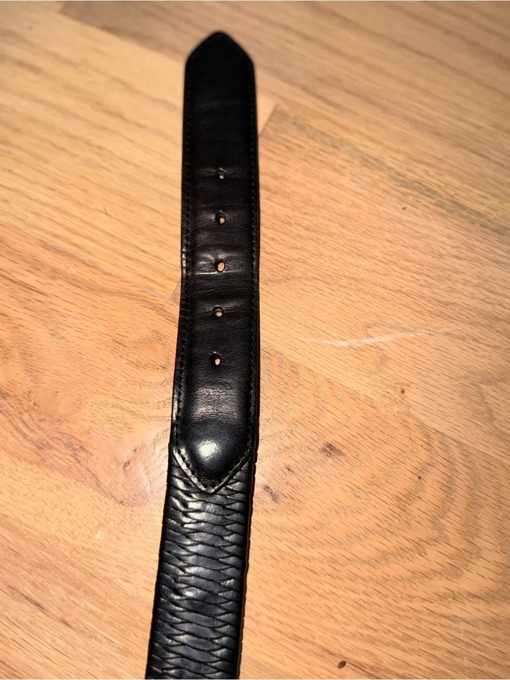 Coach Men's True Vintage Y2K Black Woven / Braided Leather Belt- 32”